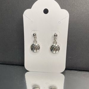 Handmade Basketball 10mm Stud Earrings